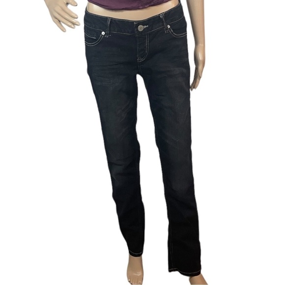 PARIS Blues Black Wash Straight Leg Jeans. Y2K - Picture 2 of 12